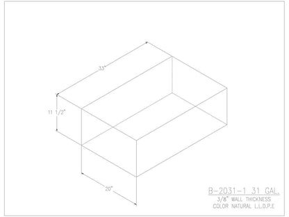 31 Gallon Water/Holding Tank - 2031 -1- JMS