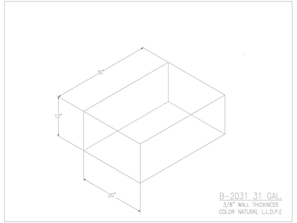 31 Gallon Water/Holding Tank - 2031 - JMS