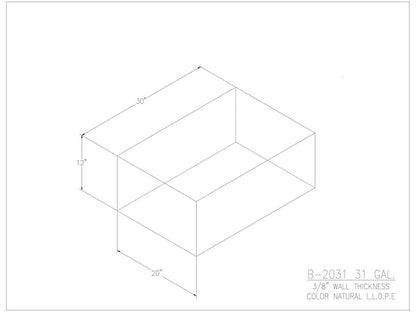 31 Gallon Water/Holding Tank - 2031 - JMS