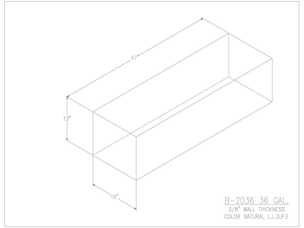 36 Gallon Water/Holding Tank - 2036 - JMS
