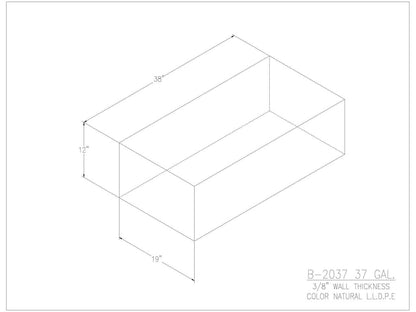37 Gallon Water/Holding Tank - 2037 - JMS