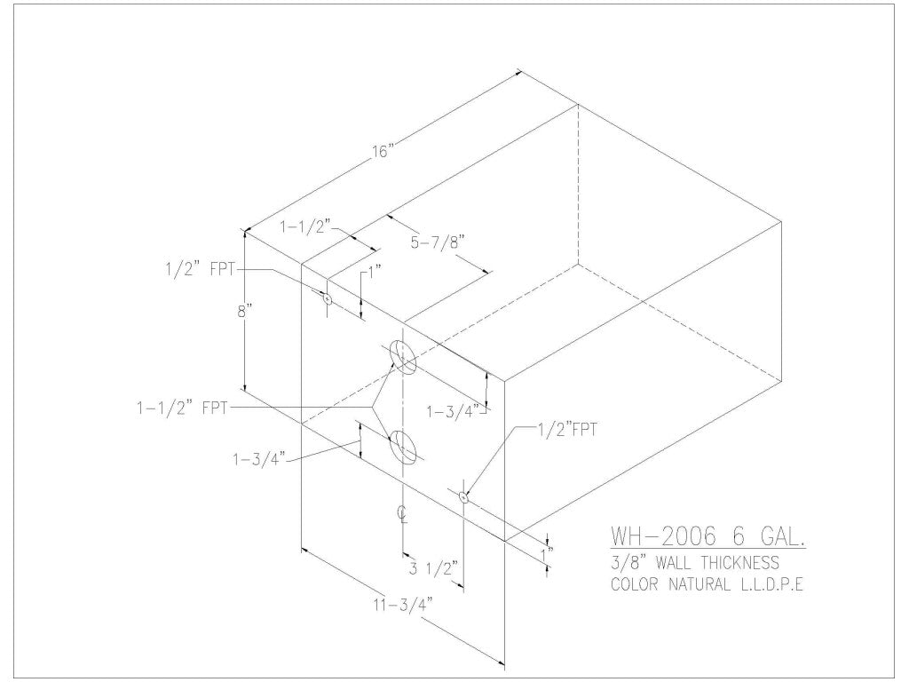 6 Gallon Water/Holding Tank - 2006 - JMS