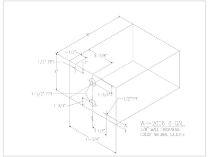 6 Gallon Water/Holding Tank - 2006 - JMS