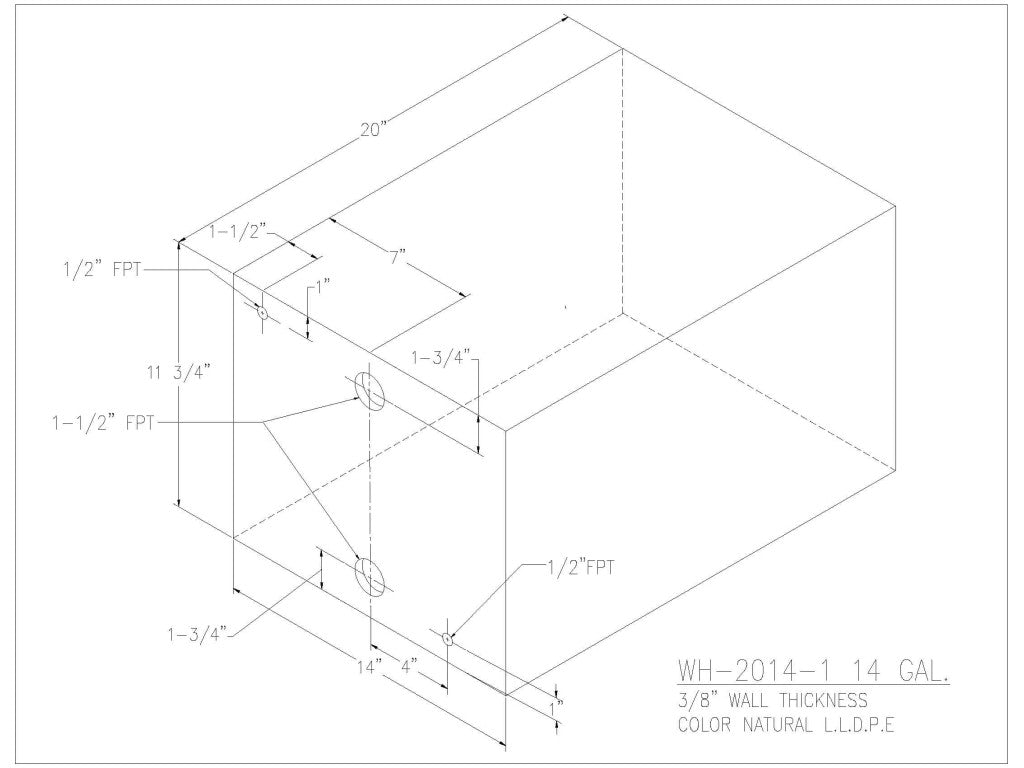 14 Gallon Water/Holding Tank - 2014-1 - JMS