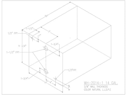 14 Gallon Water/Holding Tank - 2014-1 - JMS