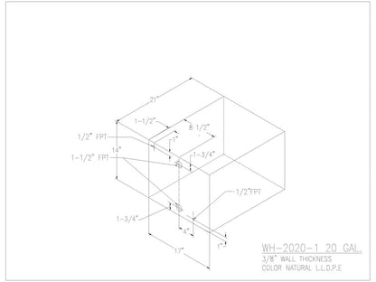 20 Gallon Water/Holding Tank - 2020-1 - JMS