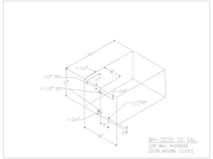 20 Gallon Water/Holding Tank - 2020 - JMS