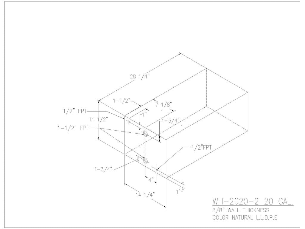 20 Gallon Water/Holding Tank - 2020-2 - JMS