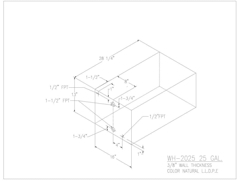 25 Gallon Water/Holding Tank - 2025 - JMS