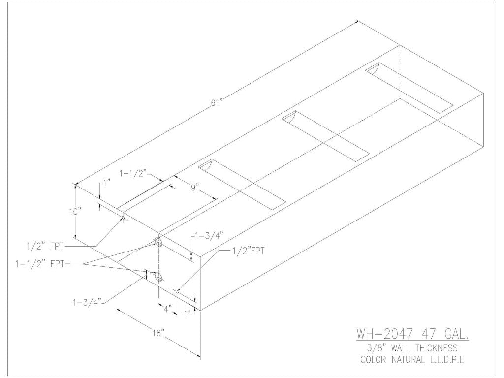 47 Gallon Water/Holding Tank - 2047 - JMS