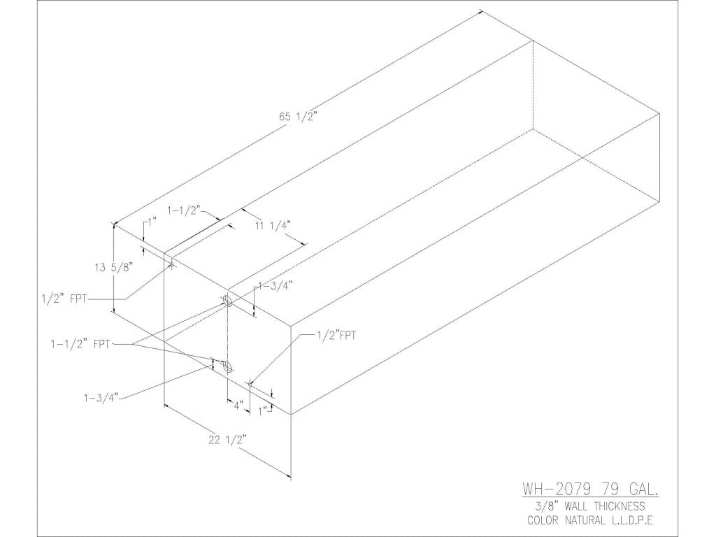 79 Gallon Water/Holding Tank - 2079 - JMS