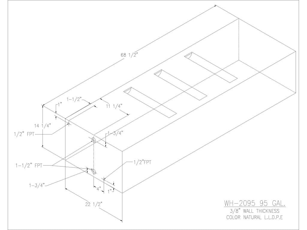 95 Gallon Water/Holding Tank - 2095 - JMS