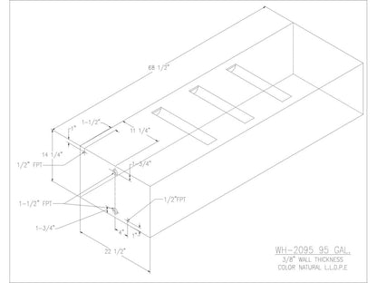 95 Gallon Water/Holding Tank - 2095 - JMS
