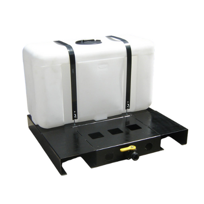 100 Gallon Custom Roto-Mold Plastic Rectangular Utility Tank W/ Extended Skid Assembly (MPN 100 RTESA)