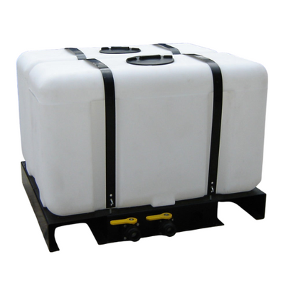 100 Gallon Custom Roto-Mold Plastic Rectangular Utility Tank X 2 W/ Skid Assembly (MPN 100 RT2SA)
