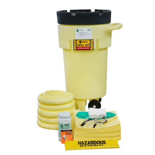 ENPAC 50 Gallon Wheeled Poly SpillPack Spill Kit, Aggressive (MPN: 1451-YE)