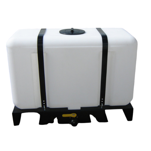 150 Gallon Custom Roto-Mold Plastic Tall Rectangular Utility Tank W/ Skid Assembly (MPN 150 RTTSA)