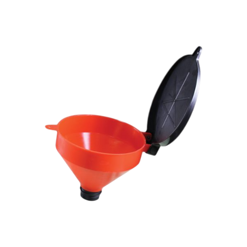 Rhino Tuff Funnel with Hinged Lid And 2" Threaded End Vents Filters  (MPN: RTT-4139)