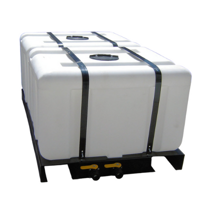 200 Gallon Custom Roto-Mold Plastic Rectangular Utility Tank X 2 W/ Skid Assembly (MPN 200 RT2SA)