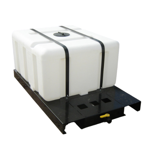 300 Gallon Custom Roto-Mold Plastic Rectangular Utility Tank W/ Extended Skid Assembly (MPN 300 RTESA)