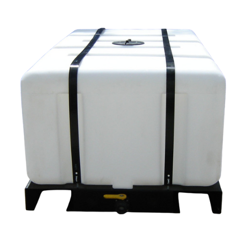 400 Gallon Custom Roto-Mold Plastic Rectangular Utility Tank W/ Extended Skid Assembly (MPN 400 RTESA)