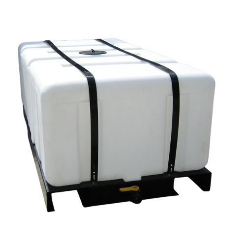 400 Gallon Custom Roto-Mold Plastic Rectangular Utility Tank W/ Skid Assembly (MPN 400 RTSA)
