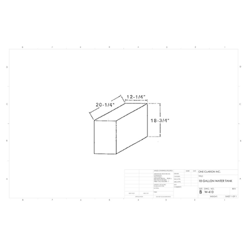 18 Gallon Custom Roto-Mold Marine Water Tank (MPN: MW-410)
