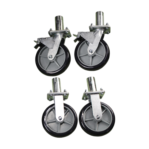 8" Caster Wheel Kit With Attachment Legs (2 Swivel, 2 Rigid)) Rhino Tuff Tanks (MPN: RTT-4740)