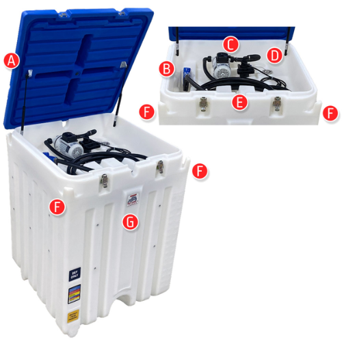 Rhino Tuff 180 Gallon Portable Def System 120V AC Pump With Power cord (MPN: RTT-7180-AC)