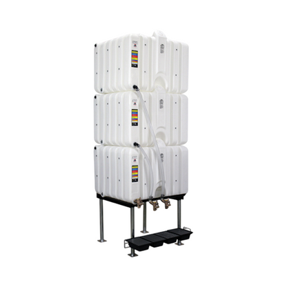 120/120/120 Gallon Rhino Tuff Tanks Gravity Feed System No Valve (RTT-6222-NV) - product photo