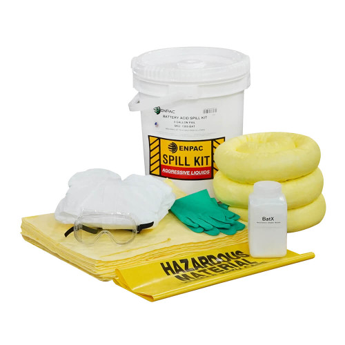 ENPAC 5-Gallon Pail Spill Kit, Battery Acid (MPN: 1305-BAT)