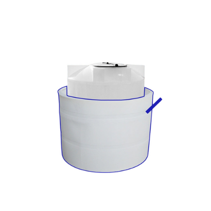 825 Gallon Custom Roto-Mold Plastic Vertical Tank w/ Lid And 900 OTT Containment (MPN 825 VTWC)