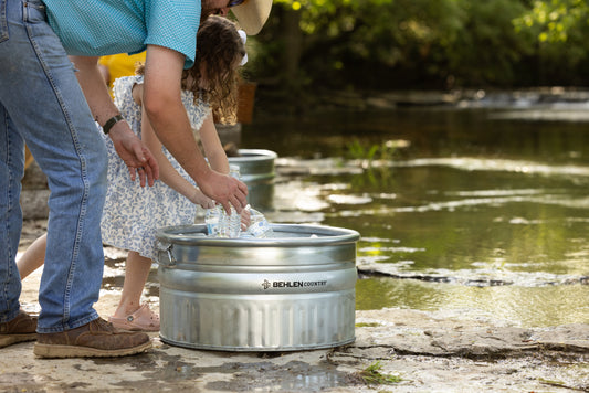 38 Gallon Behlen Country 24" x 24" x 12" Farmstead Utility Stock Galvanized Tanks (MPN: 50140038)