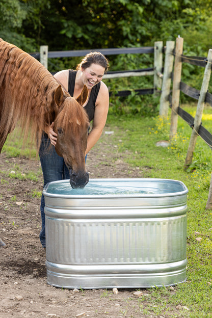 120 Gallon Behlen Country 34" x 34" x 24" Shallow Farmstead Square Stock Galvanized Tanks (MPN: 50140088)
