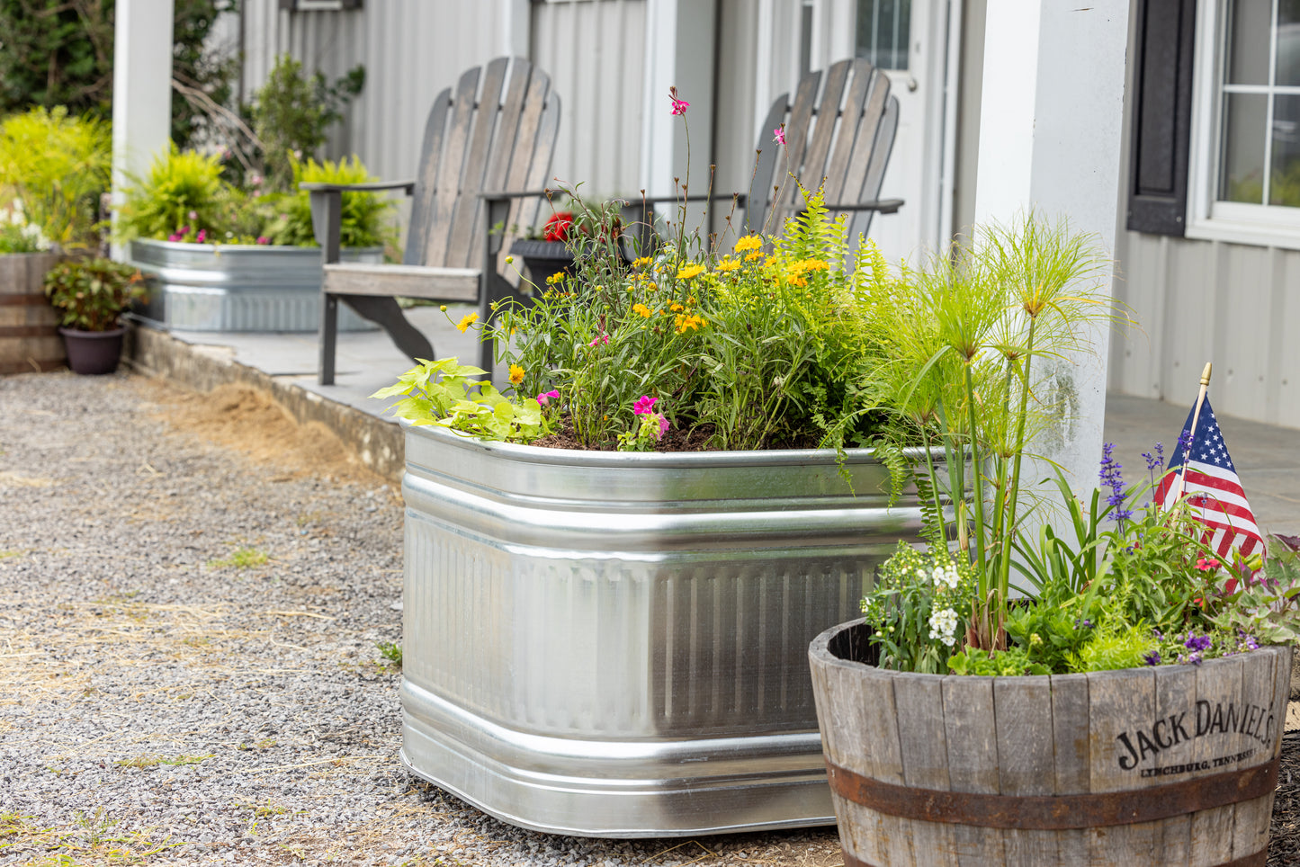 120 Gallon Behlen Country 34" x 34" x 24" Shallow Farmstead Square Stock Galvanized Tanks (MPN: 50140088)