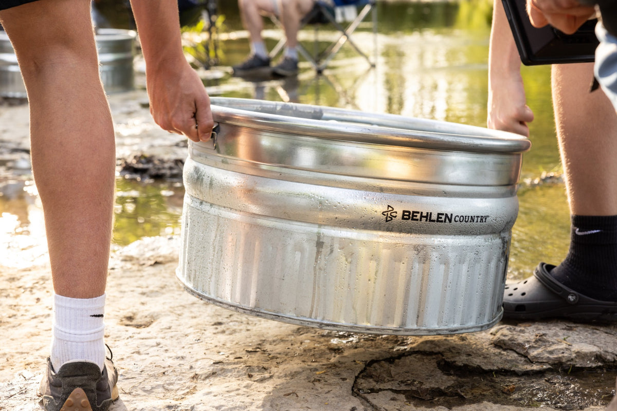 25 Gallon Behlen Country 18" x 35" x 12" Farmstead Utility Galvanized Stock Tank with Handles (50140068) - photo 4