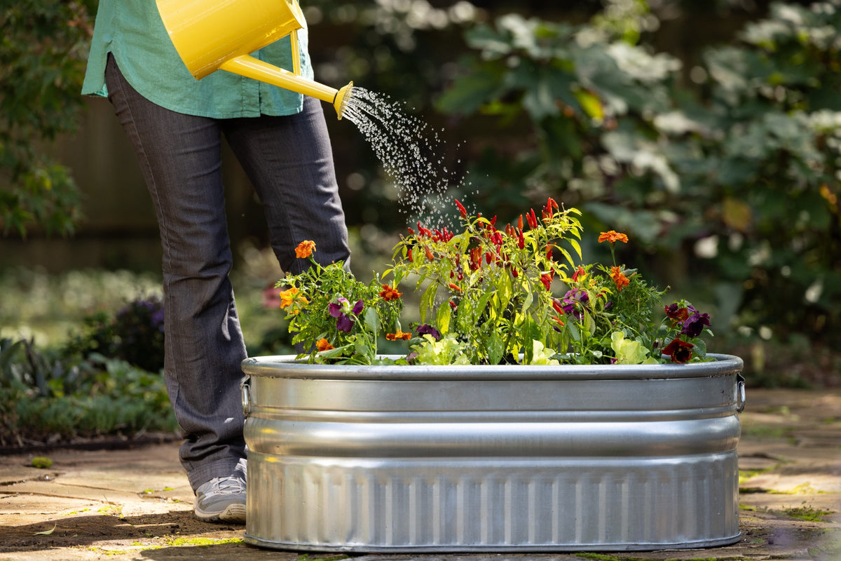 25 Gallon Behlen Country 18" x 35" x 12" Farmstead Utility Galvanized Stock Tank with Handles (50140068) - photo 5