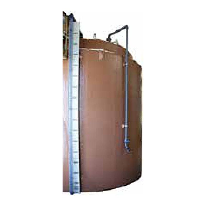 Peabody Engineering drop fill line, PVC, installed on tank