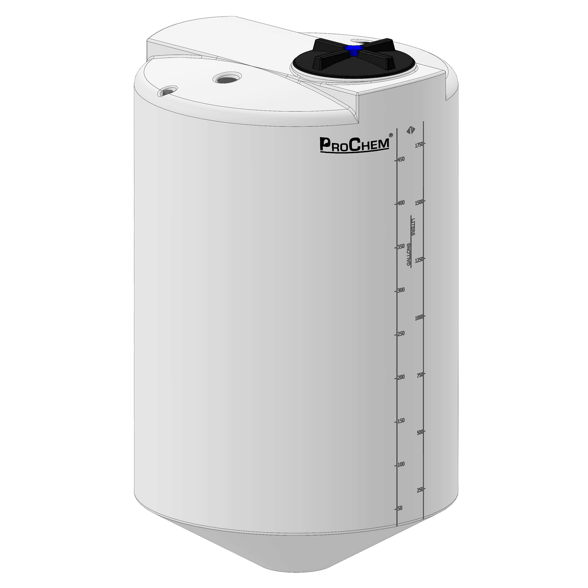 Peabody 500 Gallon XLPE Cone Bottom Tank (01-33863) - product photo