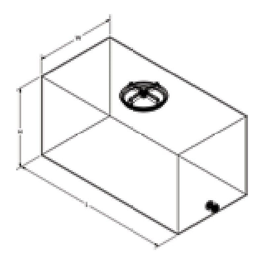 Peabody Engineering FRP closed top rectangular tank drawing (Peabody price book)