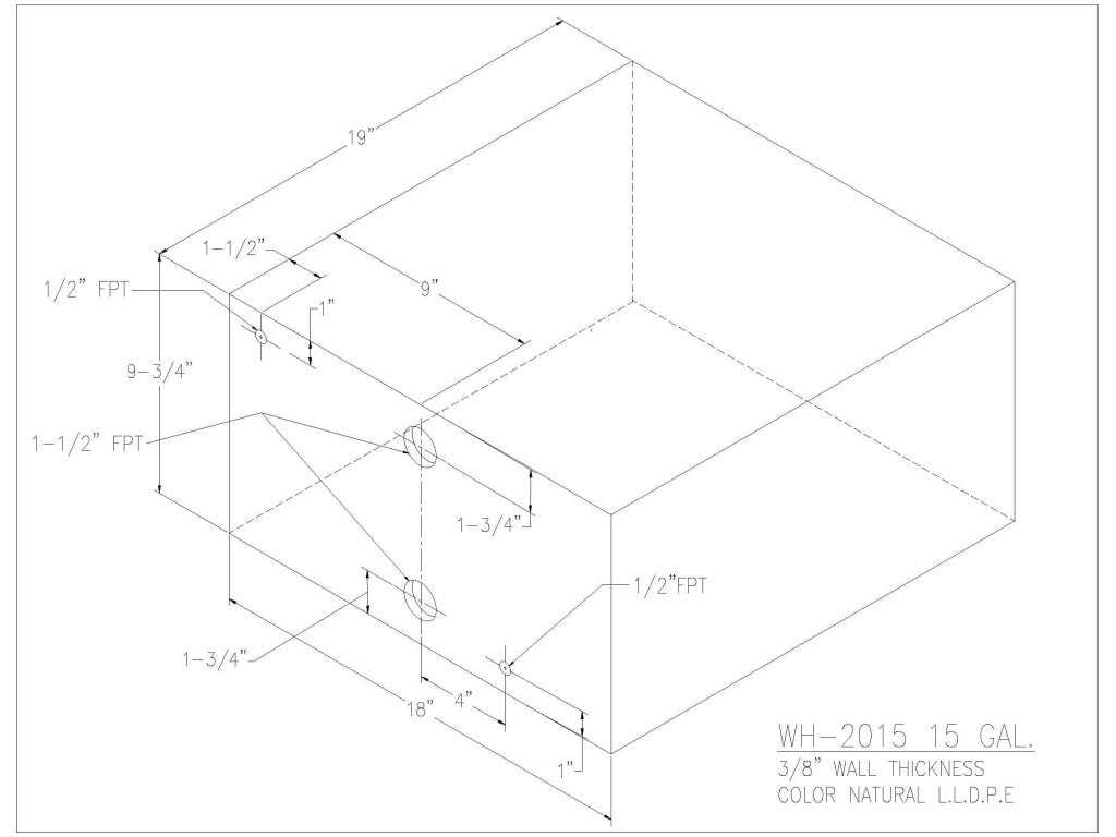15 Gallon Water/Holding Tank - 2015 - JMS