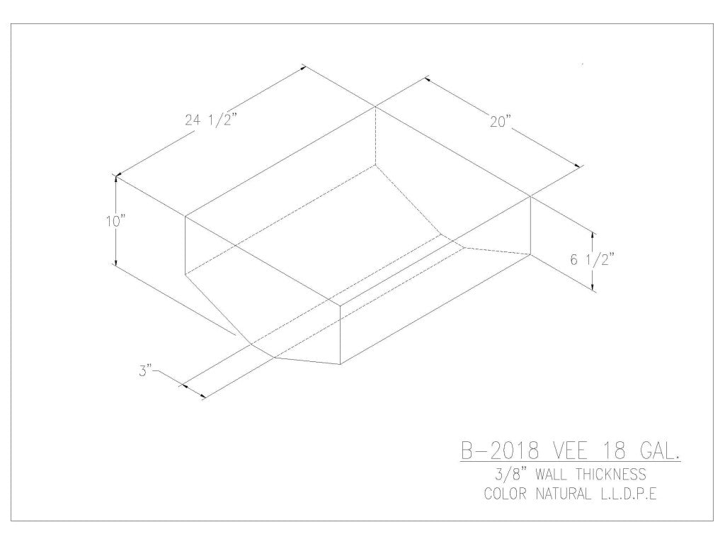 18 Gallon V-Shaped Boat Water/Holding Tank - 2018 - JMS