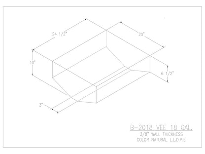 18 Gallon V-Shaped Boat Water/Holding Tank - 2018 - JMS