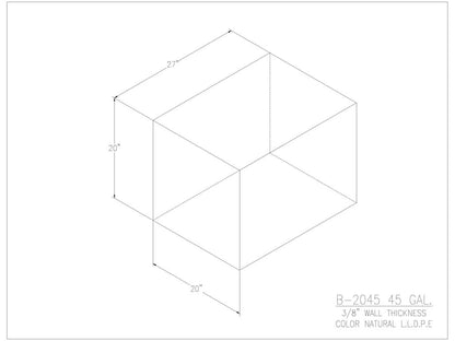 45 Gallon Water/Holding Tank - 2045 - JMS