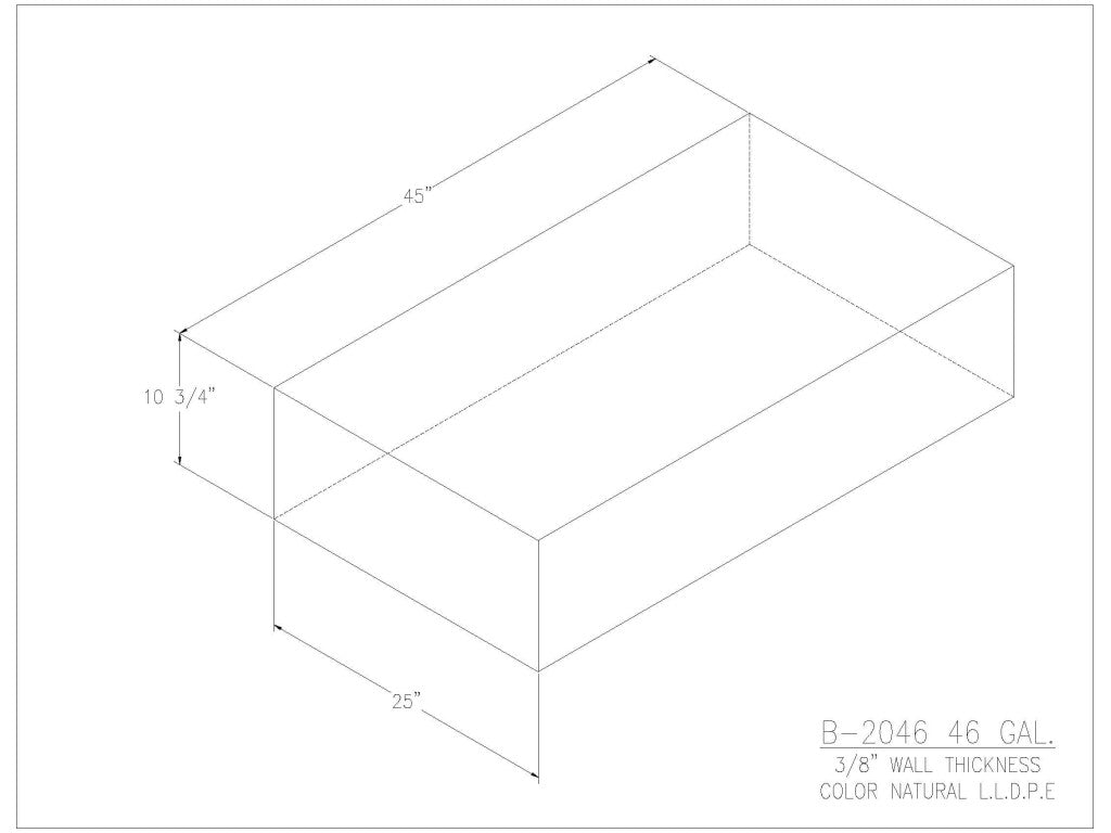 46 Gallon Water/Holding Tank - 2046 - JMS