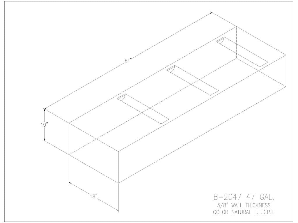 47 Gallon Water/Holding Tank - 2047 - JMS