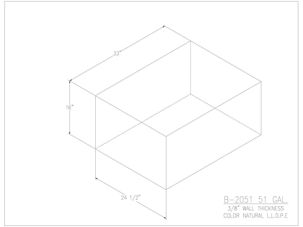 51 Gallon Water/Holding Tank - 2051 - JMS