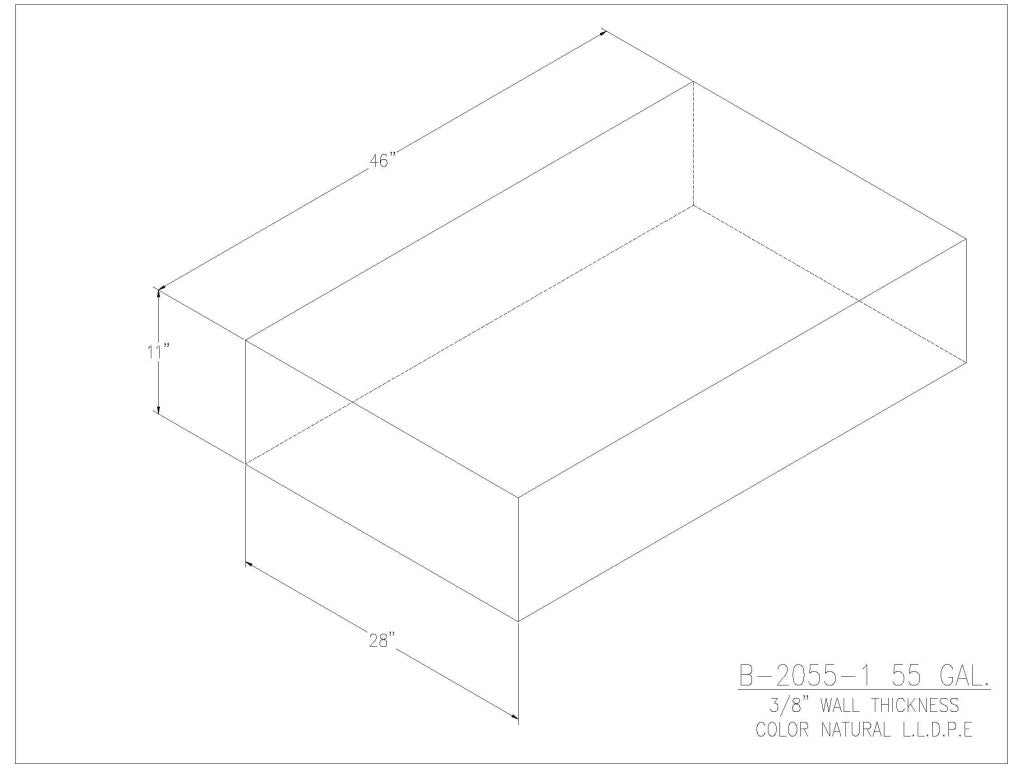 55 Gallon Water/Holding Tank - 2055-1 - JMS
