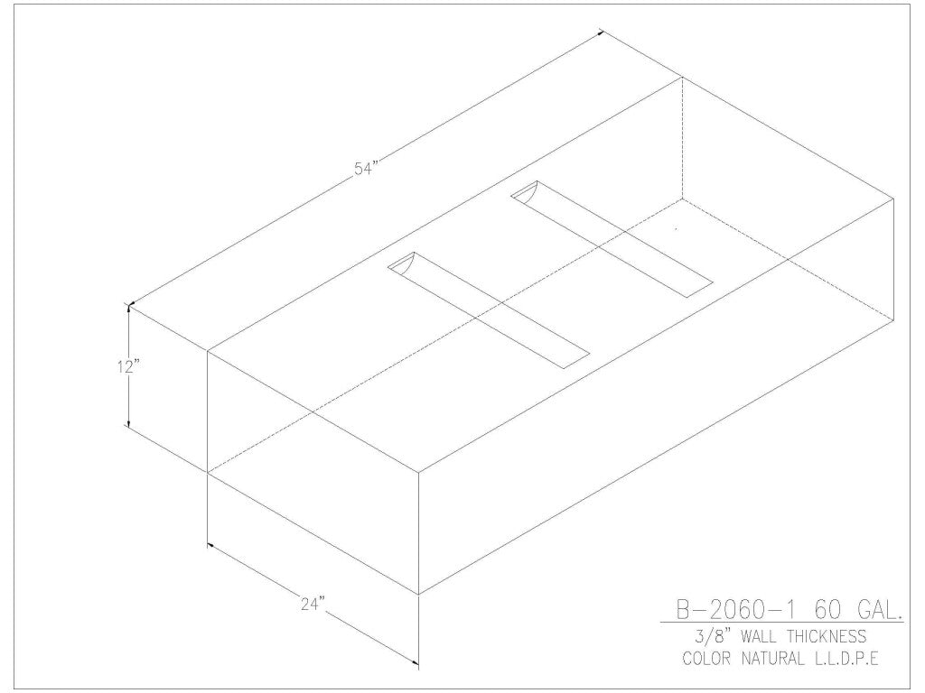 60 Gallon Water/Holding Tank - 2060-1 - JMS
