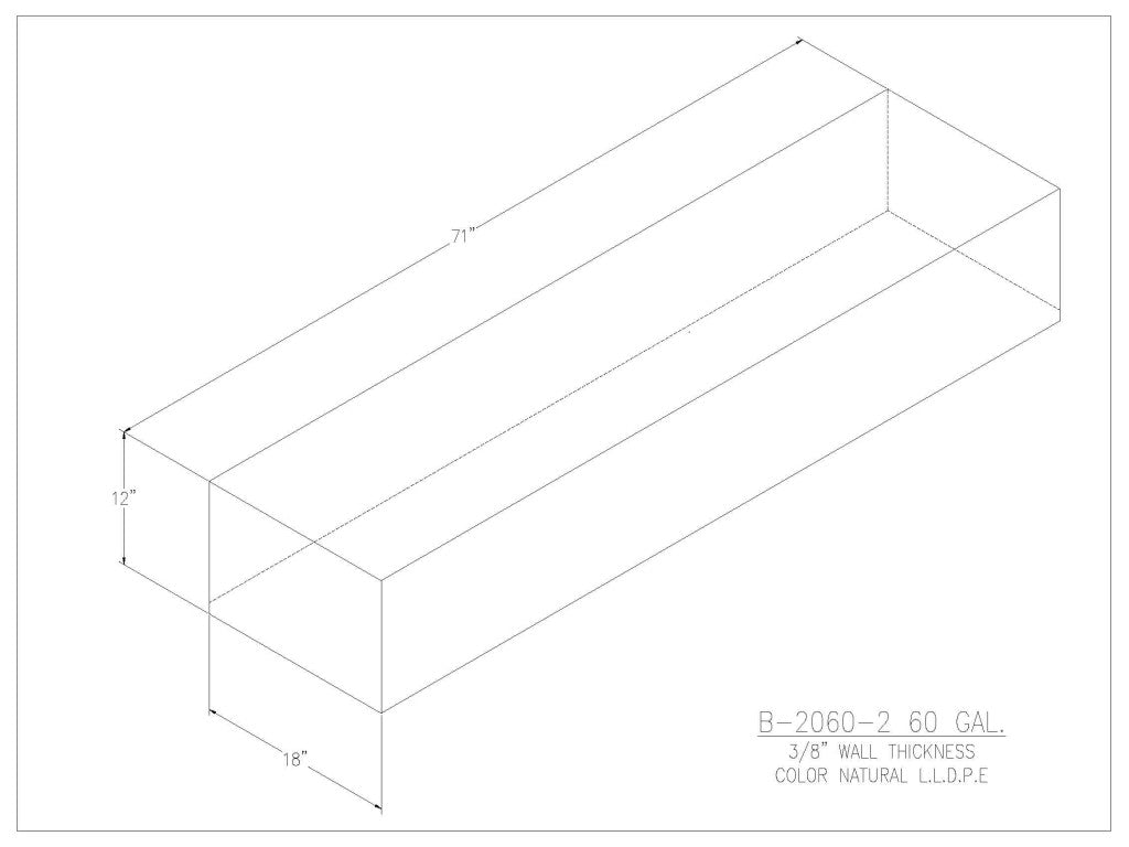60 Gallon Water/Holding Tank - 2060-2 - JMS